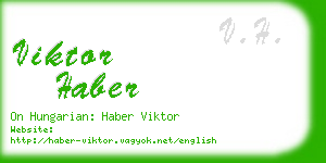 viktor haber business card